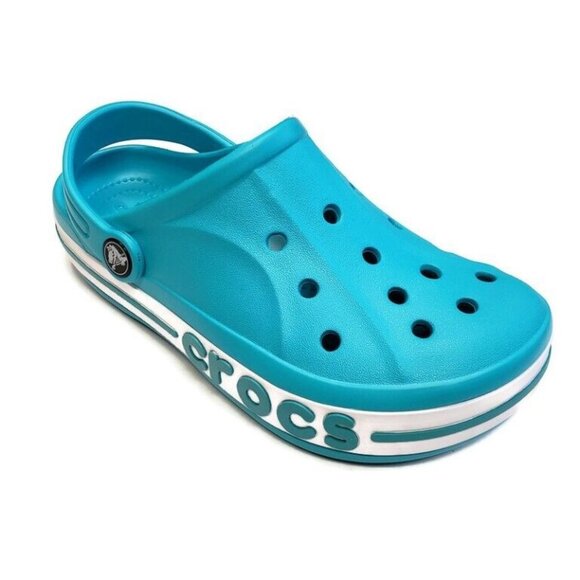 CROCS Kids Size C6 Bayaband Clog Kids Lightweight Slip On Clogs Shoes Aqua Blue - Picture 1 of 8